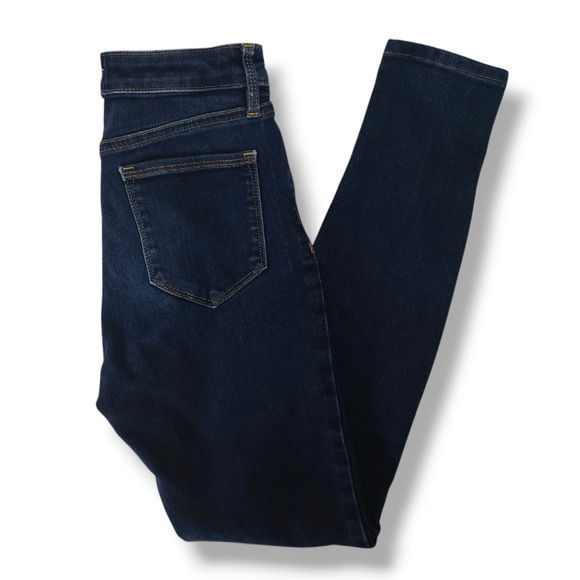 EUC Athleta Sculptek Stretch High Rise Ultra Skinny Jeans Sz 0[25] x28 True Blue - Picture 1 of 11